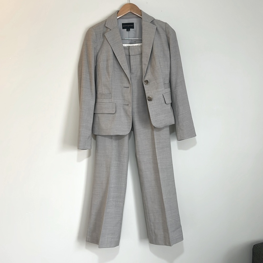 Gray blazer with matching pants